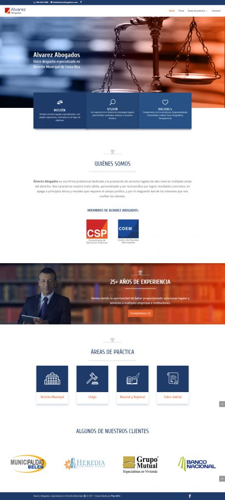 Alvarez Abogados diseño sitio web