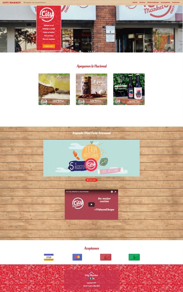  website development of City Market costa rica